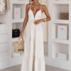 Béžové letní maxi šaty OPALINE Velikost: ONESIZE - Image 3