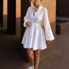 Bílé košilové mušelínové šaty STEFANIE Velikost: ONESIZE - Image 3