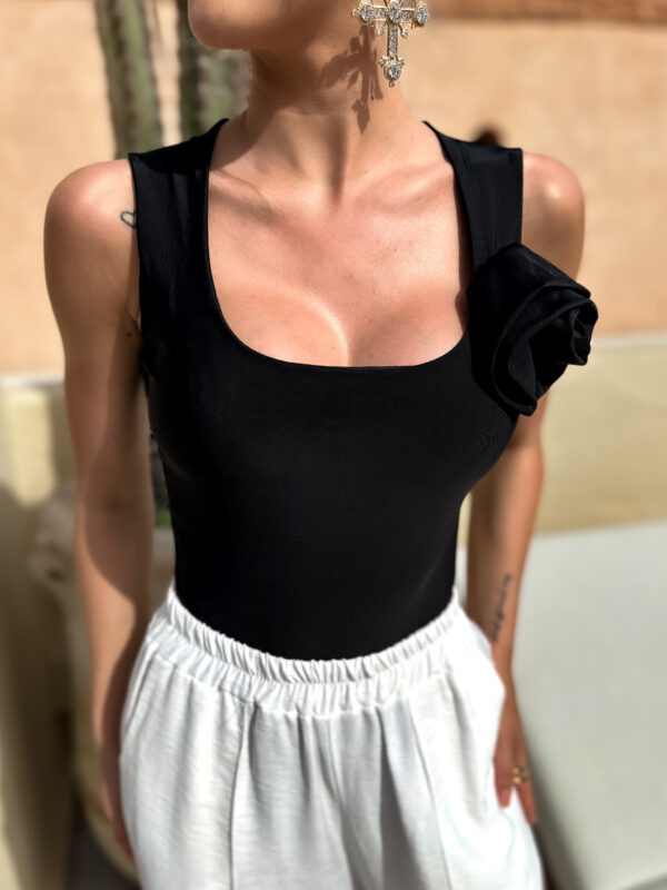 Černé elastické elegantní body LABUS Velikost: ONESIZE
