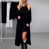 Černé krátké balónové šaty HERTHA Velikost: M/L - Image 3