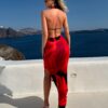 Černé letní dlouhé šaty SOLEA s výstřihem Velikost: ONESIZE - Image 2