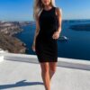 Černé letní mini šaty CALORA Velikost: ONESIZE - Image 3