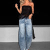 Černý elegantní top/sukně MANED Velikost: ONESIZE - Image 3