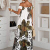 Khaki dlouhé maxi šaty ELISIENNE Velikost: ONESIZE - Image 3