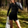 Černá sportovní mikina OMIREY na zip Velikost: S - Image 3