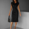 Černé elegantní basic šaty NEVILLA Velikost: ONESIZE - Image 3