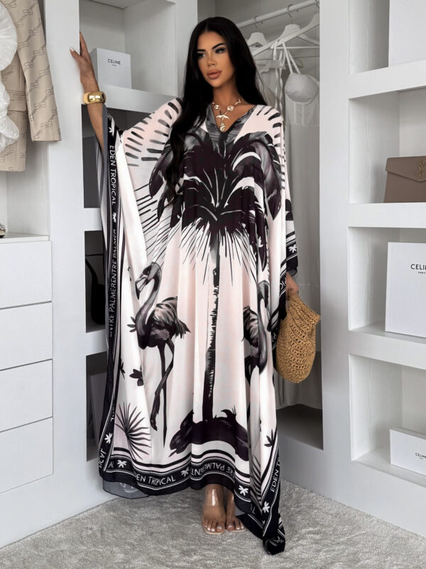 Černé letní dlouhé maxi šaty tunika MALURE Velikost: ONESIZE