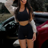 Černý sportovní crop top ZITAZA Velikost: S - Image 2