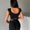 Černý sportovní pilates top LORAMIA Velikost: S - Image 3