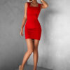 Červené basic krátké šaty MABEL Velikost: ONESIZE - Image 3