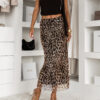 Leopardí stylová midi sukně NORELA Velikost: ONESIZE - Image 3