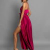 Malinové elegantní dlouhé šaty FAIRYTALE - Image 3