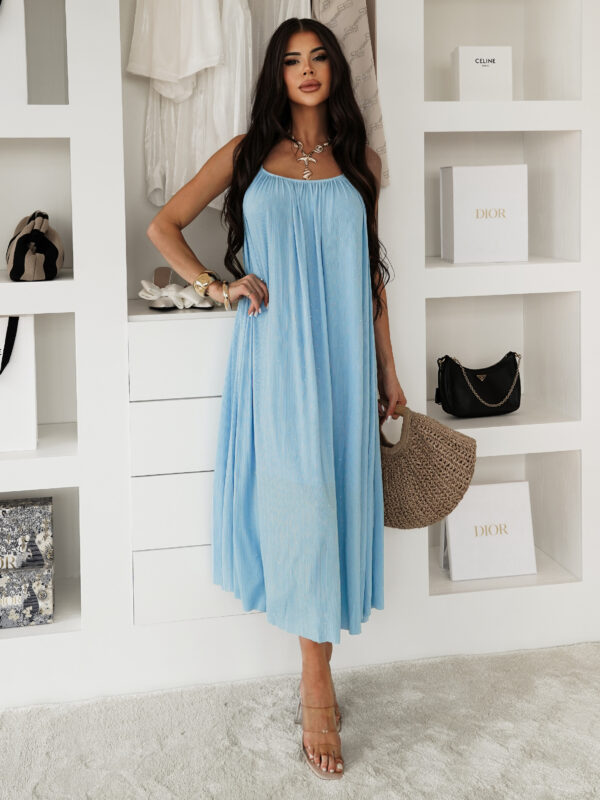 Modré dlouhé maxi šaty JUNELL Velikost: M/L