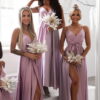 Světle fialové elegantní dlouhé šaty FAIRYTALE - Image 3