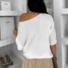 Bílý bavlněný oversize top NOMEX Velikost: ONESIZE - Image 3