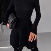 Černé áčkové svetrové šaty JARICA Velikost: M/L - Image 2