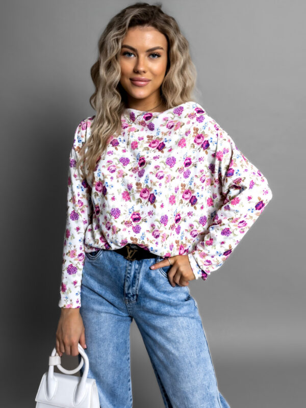 Růžovofialový květinový top ESTEVE Velikost: ONESIZE