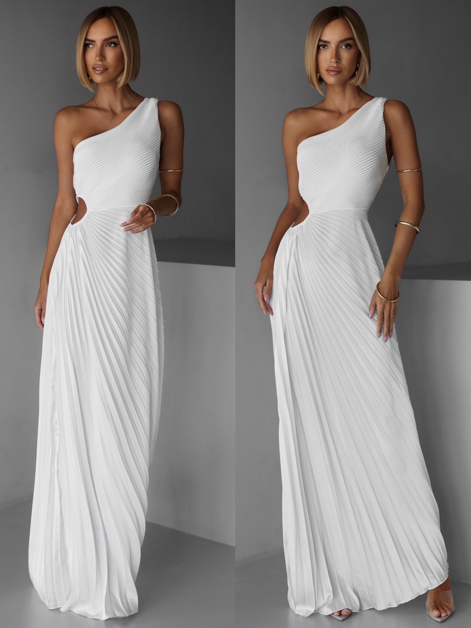 Bílé elegantní šaty SUNTILS Velikost: ONESIZE