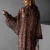 Leopardí dlouhé oversize šaty FABRIZIO Velikost: ONESIZE - Obrázek 3