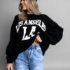Černá oversized mikina IBHAR 95% bavlna Velikost: ONESIZE - Obrázek 3