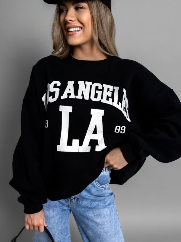 Černá oversized mikina IBHAR 95% bavlna Velikost: ONESIZE