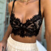 Černobéžový krajkový elegantní top RACIAT Velikost: M/L - Obrázek 3