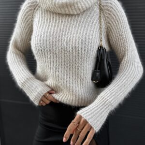 Béžový svetr ARMUD s rolákem Velikost: ONESIZE