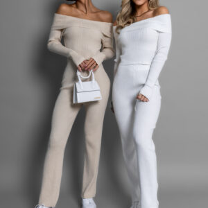 Bílý elegantní komplet KOMANDE Velikost: S/M