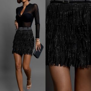 Černá elegantní sukně MANABOZO Velikost: ONESIZE