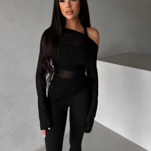 Černá jóga tunika DOREMI Velikost: M