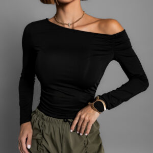 Černé tričko KATIN s dlouhým rukávem Velikost: S/M