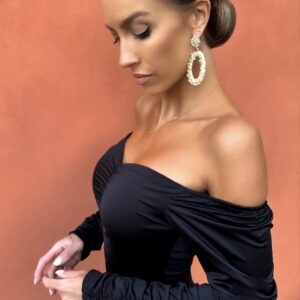 Černý elegantní top ARIGET Velikost: ONESIZE