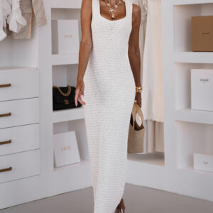 Krémové elegantní háčkované šaty TRIVON Velikost: ONESIZE