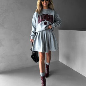 Šedý teplákový komplet se sukní PYLADES Velikost: ONESIZE