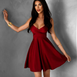 Bordó krátké áčkové šaty XYCEL Velikost: ONESIZE