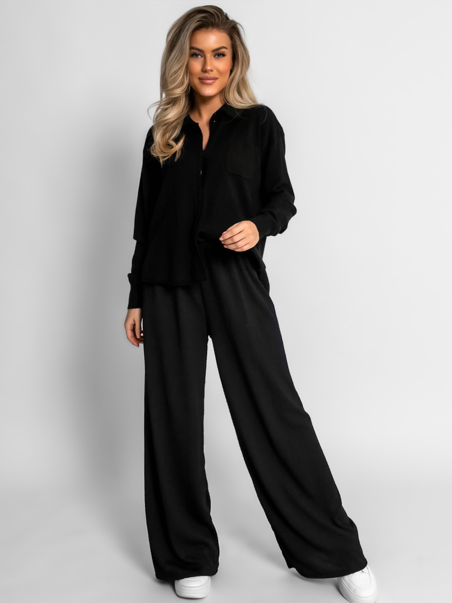 Černá basic košile TASMANIT Velikost: ONESIZE - Obrázek 3