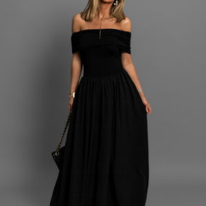 Černé dlouhé elegantní šaty DURIAN Velikost: S/M