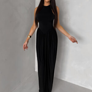 Černé společenské tvarující šaty ALYRION Velikost: ONESIZE