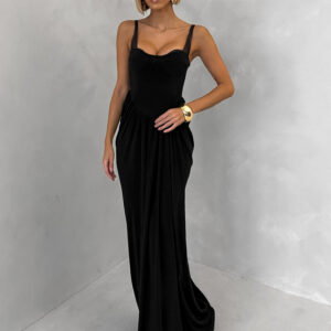 Černé tvarující společenské šaty NOBLEN Velikost: ONESIZE