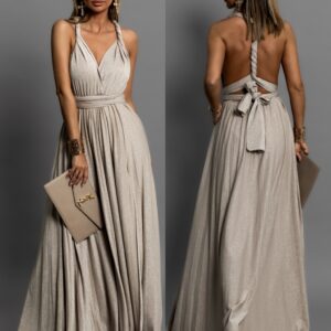 Krémové dlouhé variabilní společenské šaty CUPAUCA Velikost: ONESIZE