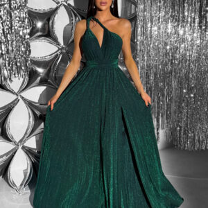 Smaragdové dlouhé vázací variabilní společenské šaty CUPAUCA Velikost: ONESIZE