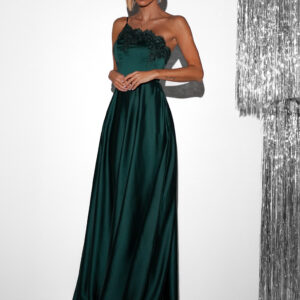 Smaragdové večerní dlouhé šaty TOBEN Velikost: S