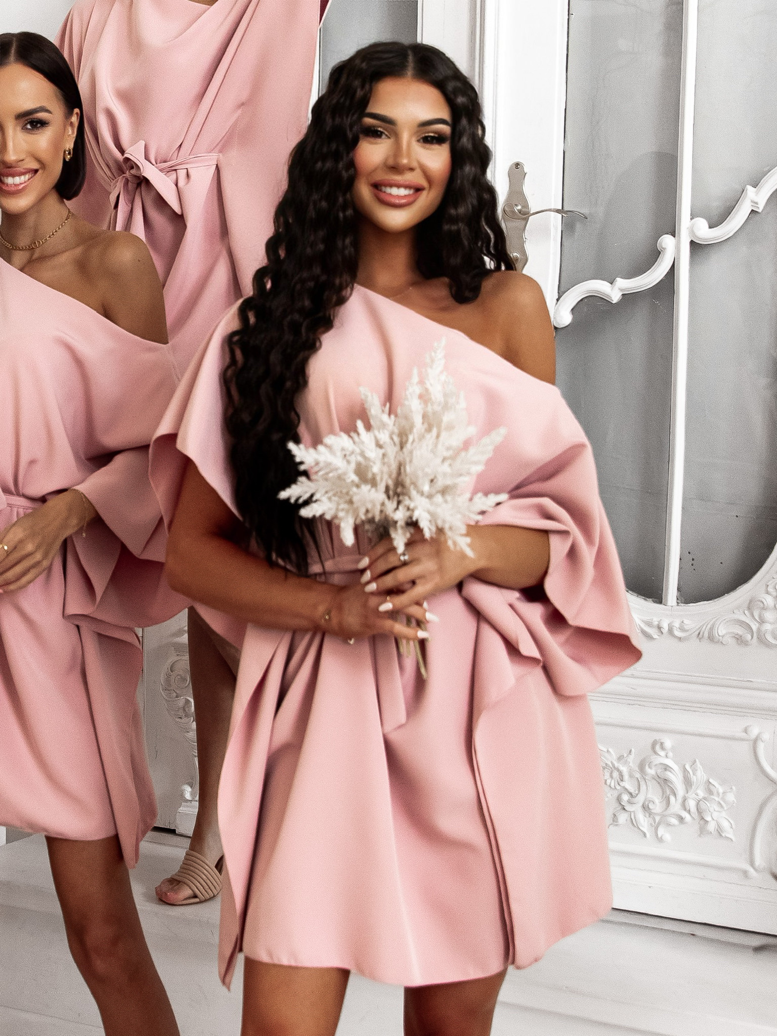 Starorůžové elegantní šaty GROSSET Velikost: ONESIZE - Obrázek 2