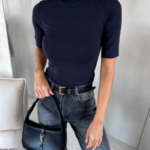 Tmavě modré tričko NEFALI s rolákem Velikost: ONESIZE