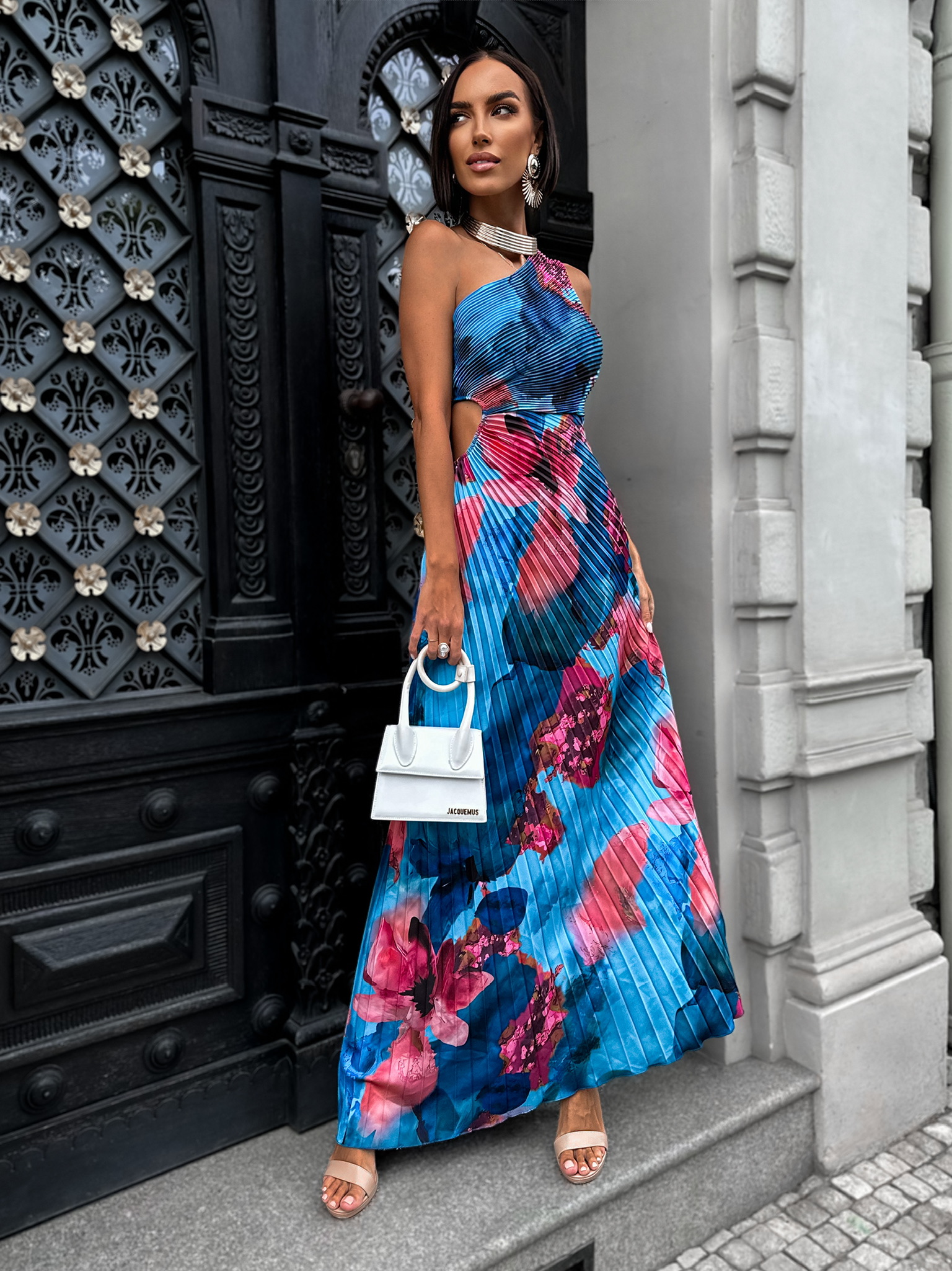 Tyrkysové elegantní šaty SUNTILS Velikost: ONESIZE - Obrázek 2