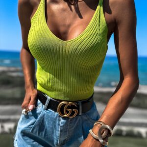 Zelený elegantní top FORDAE Velikost: ONESIZE