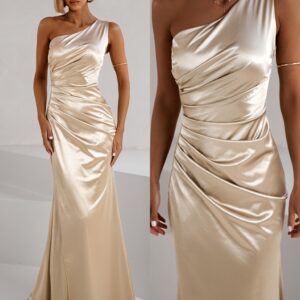 Zlaté dlouhé společenské šaty KULOSA Velikost: ONESIZE