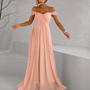 Broskvové společenské tylové plesové šaty BOSCO Velikost: ONESIZE