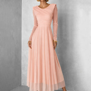 Meruňkové tylové společenské šaty ASHER Velikost: ONESIZE