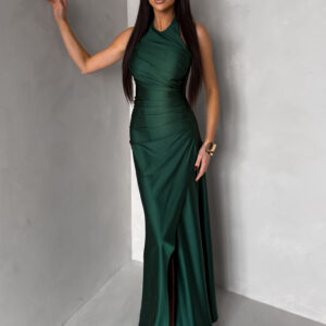 Smaragdové společenské dlouhé šaty SYVONA Velikost: ONESIZE